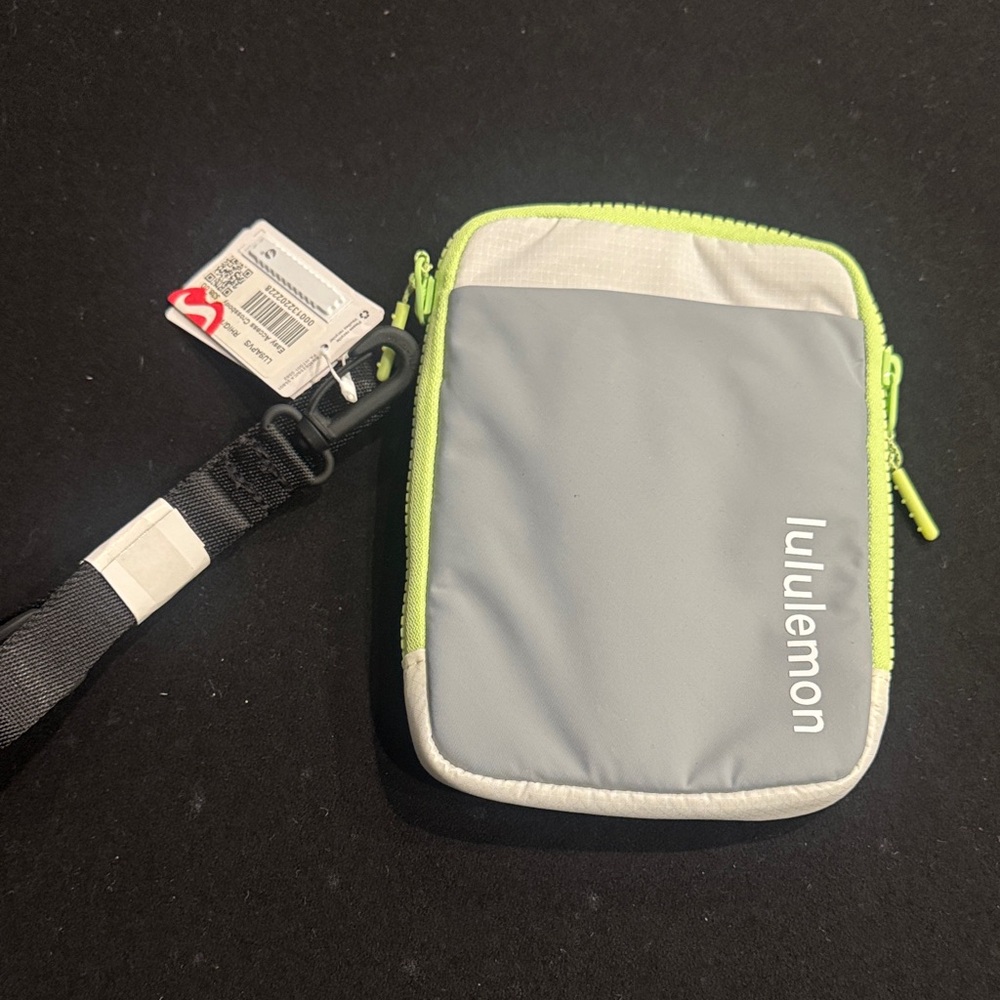 NWT Lululemon Gray and Neon Green Crossbody Bag